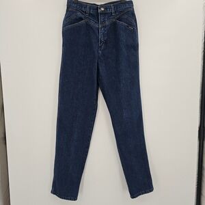 Vintage Rockies High Waisted Western Jeans Dark Wash Indigo Blue Size 13/14 LONG